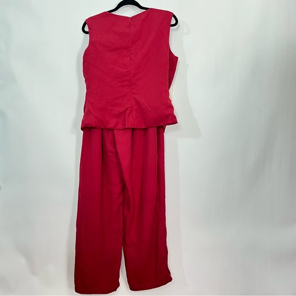 3 piece Mother of Bride Son set Pants, Sleeveless Top, Lace Shrug Sz 12 NWT - Picture 5 of 9